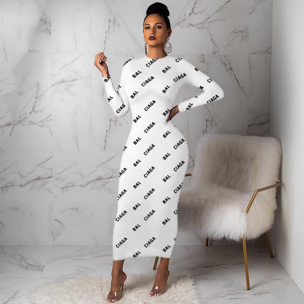 Black White Letter Printed Sheath Ankle-length Dresses Fashion Autumn Streetwear Women O Neck Long Sleeve Vestidos
Black White Letter Printed Sheath Ankle-length Dresses Fashion Autumn Streetwear Women O Neck Long Sleeve Vestidos