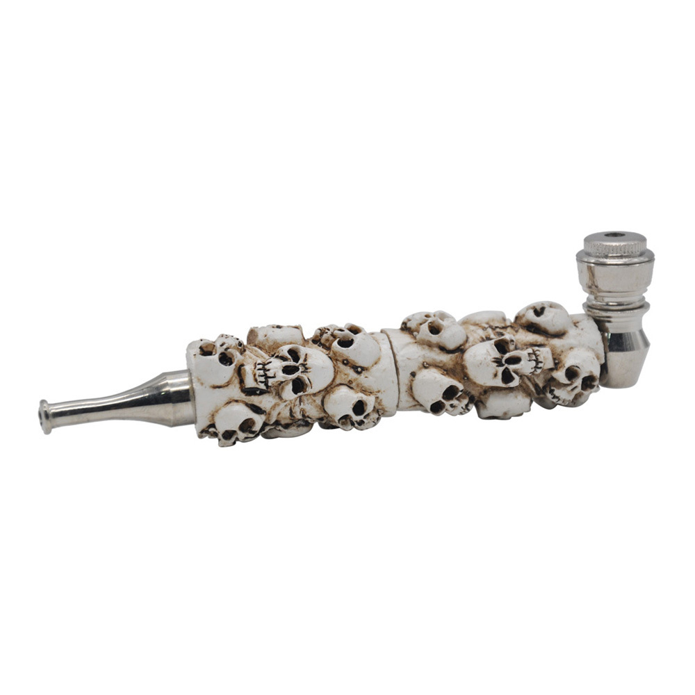 Retail Wholesale New Skull Model Metal Smoking Pipe Portable Tobacco Pipes Resin Material Filtering Screens Resin
Retail Wholesale New Skull Model Metal Smoking Pipe Portable Tobacco Pipes Resin Material Filtering Screens Resin