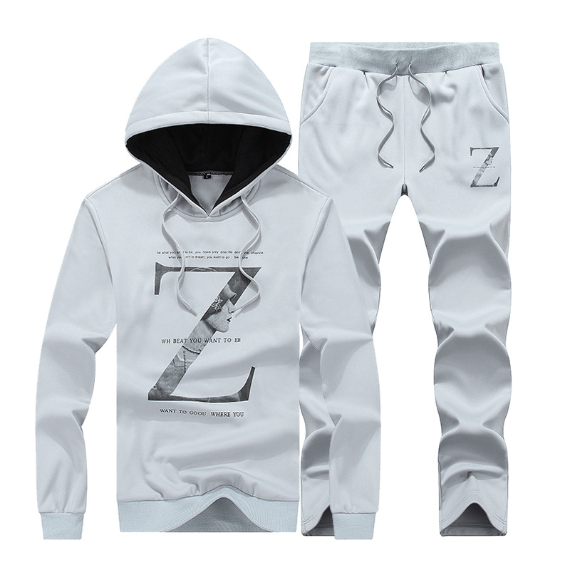 Korean fashion men's hooded casual sports suit spring and autumn long-sleeved pullover jacket baseball clothing, Black
Korean fashion men's hooded casual sports suit spring and autumn long-sleeved pullover jacket baseball clothing, Black