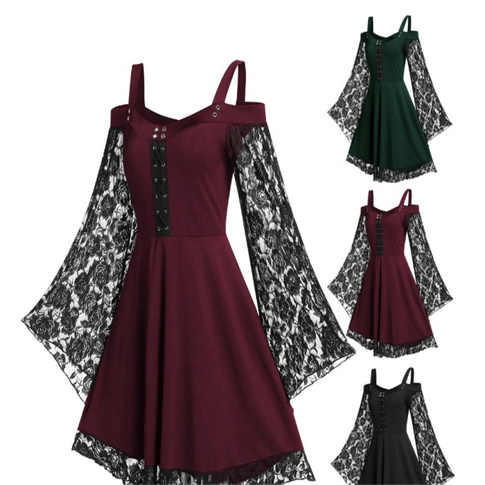 Casual Dresses 3 Colors Women Sexy Tube Top Suspenders Lace Spring Summer Solid Color Elegant Long Sleeves Dress Retro Fashion Temperament
Casual Dresses 3 Colors Women Sexy Tube Top Suspenders Lace Spring Summer Solid Color Elegant Long Sleeves Dress Retro Fashion Temperament