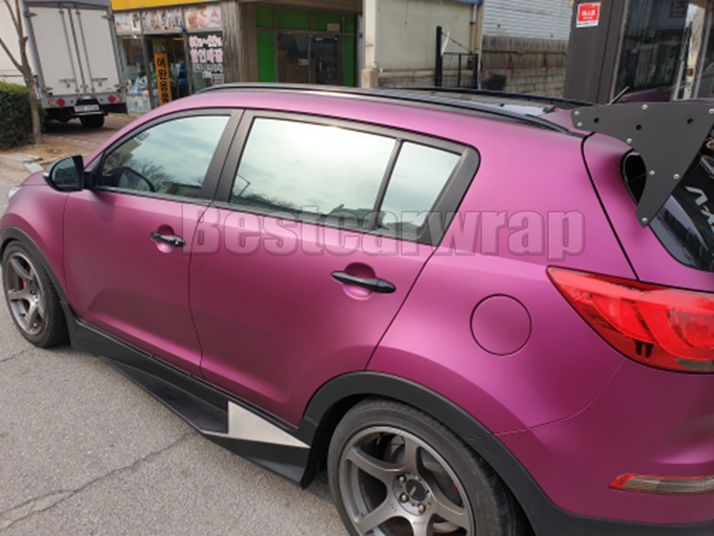 Ice Violet Satin Matte chrome Viny For Car Wrap With Air release For Car styling Unique Wrapping Sticker Cover 1.52x20m 5x67ft
