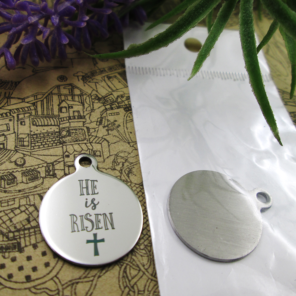 40pcs--"he is risen version 2"stainless steel charms more style for choosing DIY Charms pendants for necklace
40pcs--"he is risen version 2"stainless steel charms more style for choosing DIY Charms pendants for necklace