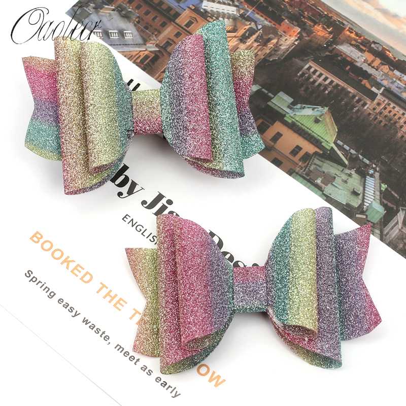 2Pcs/lot 3'' Hair Accessories Glitter Hair Bows Clips for Girls Rainbow Stacked Bow Barrettes for Kids Hairpin Headwear
2Pcs/lot 3'' Hair Accessories Glitter Hair Bows Clips for Girls Rainbow Stacked Bow Barrettes for Kids Hairpin Headwear