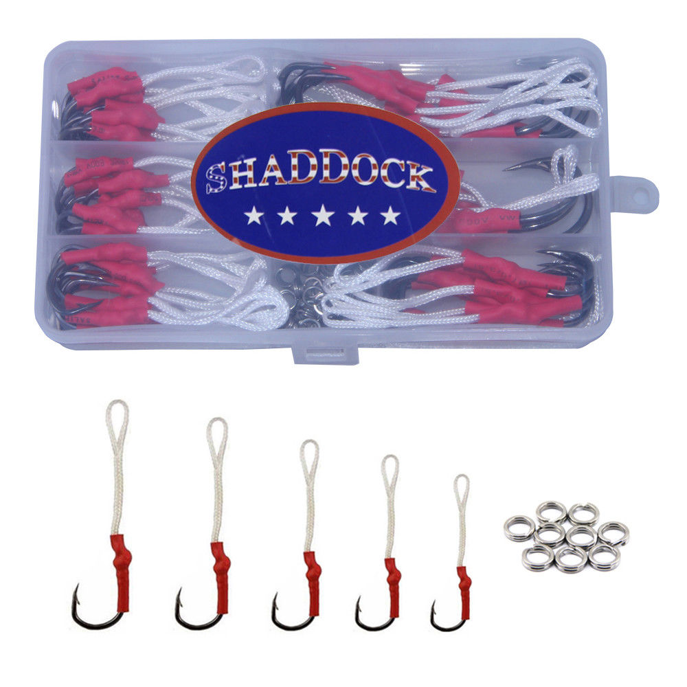 106Pcs Fishing Assist Hooks Stainless Steel Jigging Fishing Hooks Live Bait Hook with PE line Saltwater Fishing Hooks
106Pcs Fishing Assist Hooks Stainless Steel Jigging Fishing Hooks Live Bait Hook with PE line Saltwater Fishing Hooks