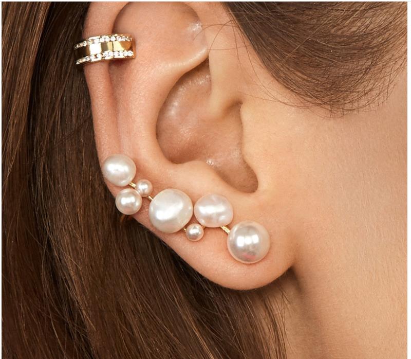 Jewelry pearl multi model female ear clip accessories