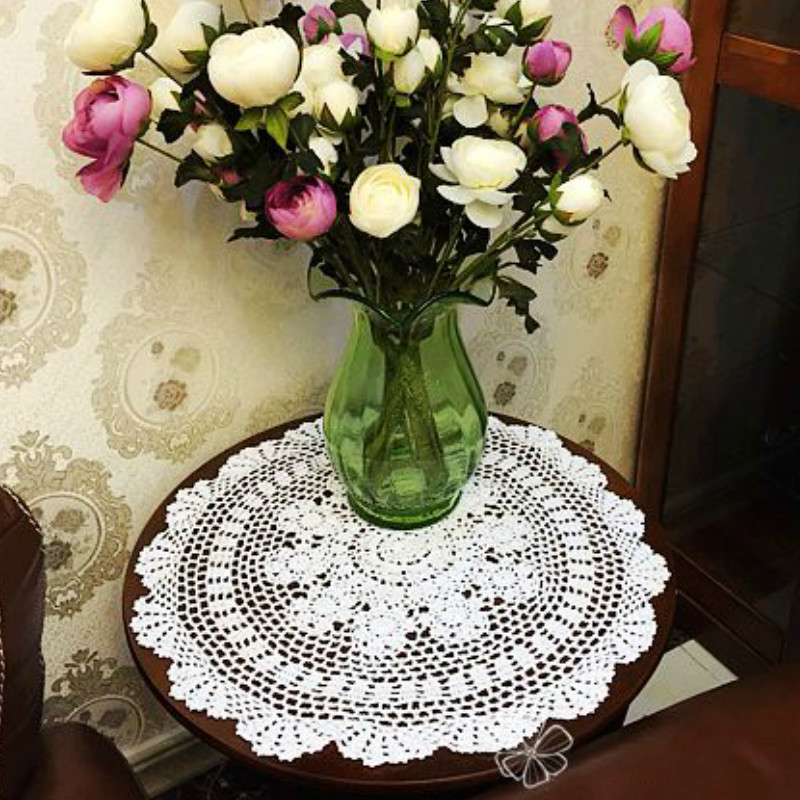 Christmas Home Decorative Hand Crochet Lace Doily Round Table Topper Small Tablecloth Beautiful knitted Dining Table Runner Lace
Christmas Home Decorative Hand Crochet Lace Doily Round Table Topper Small Tablecloth Beautiful knitted Dining Table Runner Lace