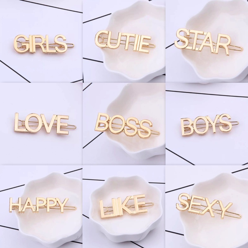 Crystal Rhinestone Letter Hair Clips Lady Wedding Party Hair Pins 2020 Fashion Girl Letter Barrettes Woman Hair Accession FJ12
Crystal Rhinestone Letter Hair Clips Lady Wedding Party Hair Pins 2020 Fashion Girl Letter Barrettes Woman Hair Accession FJ12