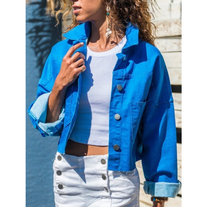 Denim Jackets Women Basic Coats 2020 Spring Autumn New Fashion Female Long Sleeve Solid Wild Casual Outerwear Denim Coats jacket, Gray
Denim Jackets Women Basic Coats 2020 Spring Autumn New Fashion Female Long Sleeve Solid Wild Casual Outerwear Denim Coats jacket, Gray