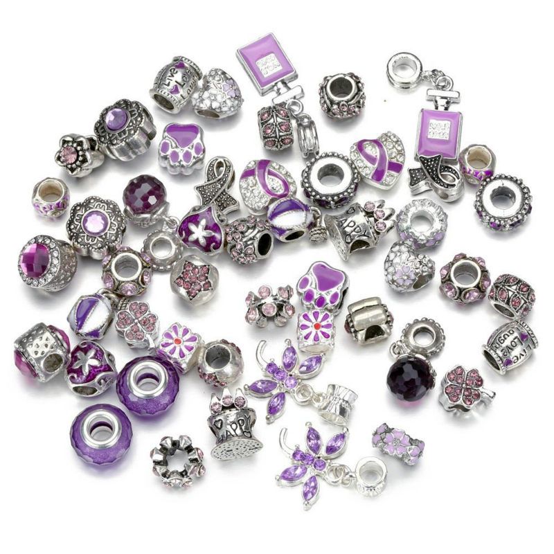 Mix 50pcs/set Vintage purple blue Bead Charms big hole Beads European pendant fit for pandora style bracelet DIY pendants high quality
Mix 50pcs/set Vintage purple blue Bead Charms big hole Beads European pendant fit for pandora style bracelet DIY pendants high quality