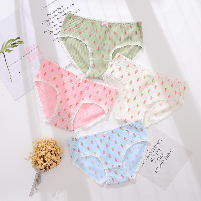 2020 new threaded underwear female pure cotton breathable Japanese princess cute mid-waist briefs girl seamless woman underwear
2020 new threaded underwear female pure cotton breathable Japanese princess cute mid-waist briefs girl seamless woman underwear