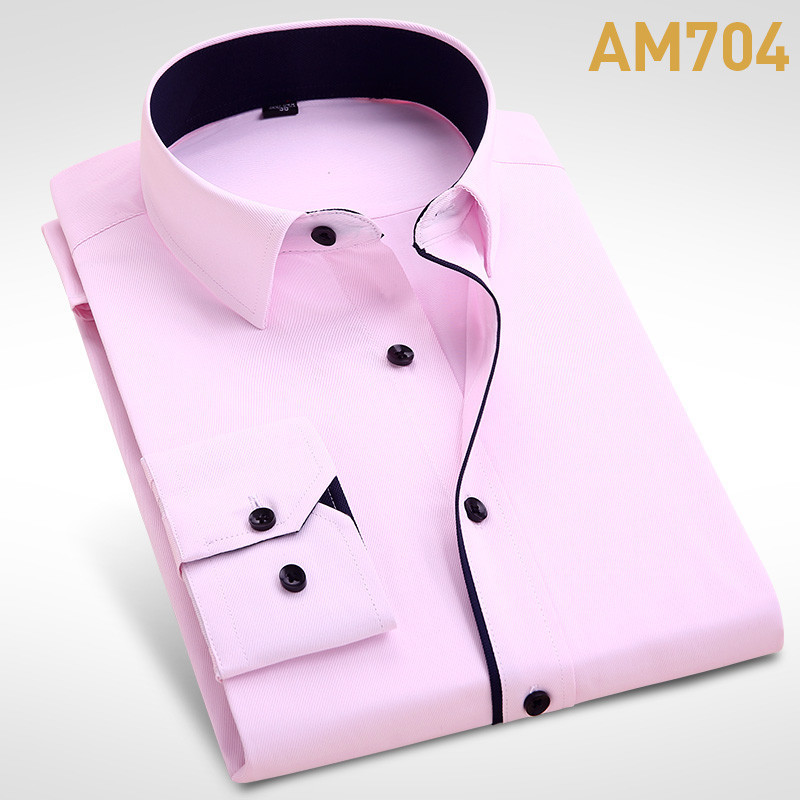 2019 Men Wedding Shirt Long Sleeve Men Dress Shirts Man Business Party Solid Casual Shirt Work Wear Formal Slim Male Shirt Yn554 MX190719