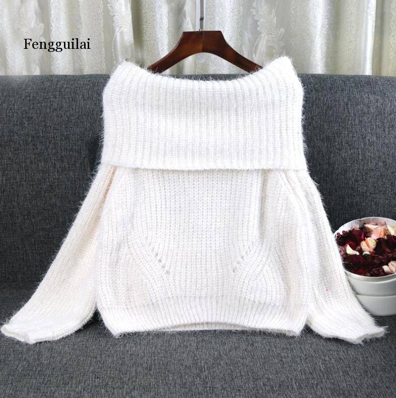 One word collar sweater female 2020 autumn winter new loose students wild jackets short knit jacket thickening women' clothing, Gray
One word collar sweater female 2020 autumn winter new loose students wild jackets short knit jacket thickening women' clothing, Gray
