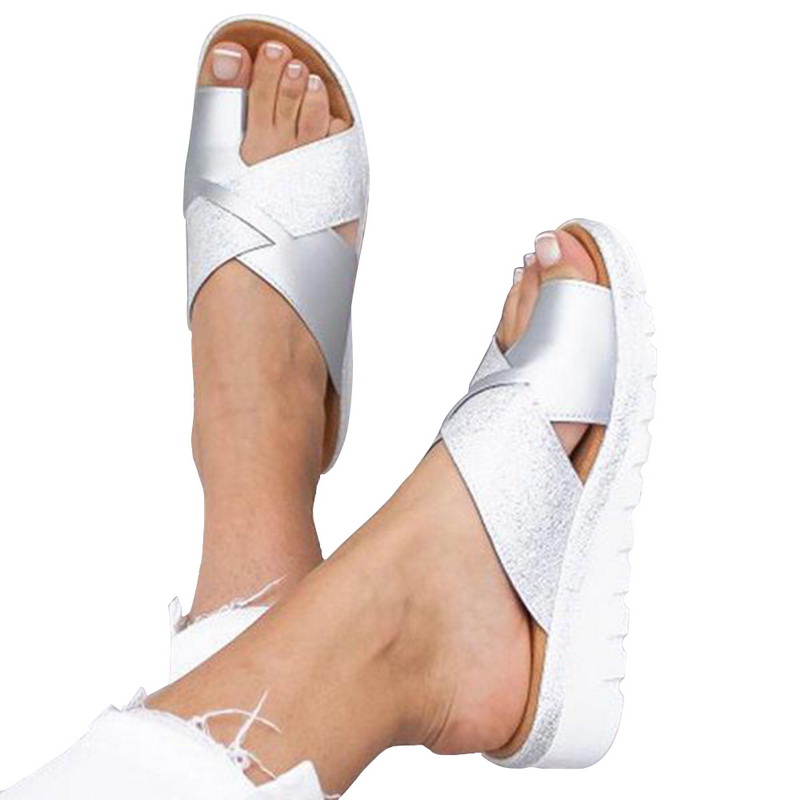 vertvie Women Shoes Slippers Orthopedic Bunion Corrector Comfy Platform Ladies Casual Big Toe Correction Sandal