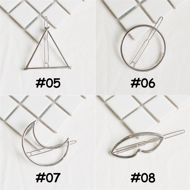 Fashion Alloy hair clips for Woman 8 style Girls Geometric Metal hairpin Moon Triangle Circle Hairgrip barrettes hair accessories BJY952, Mixed styles
Fashion Alloy hair clips for Woman 8 style Girls Geometric Metal hairpin Moon Triangle Circle Hairgrip barrettes hair accessories BJY952, Mixed styles