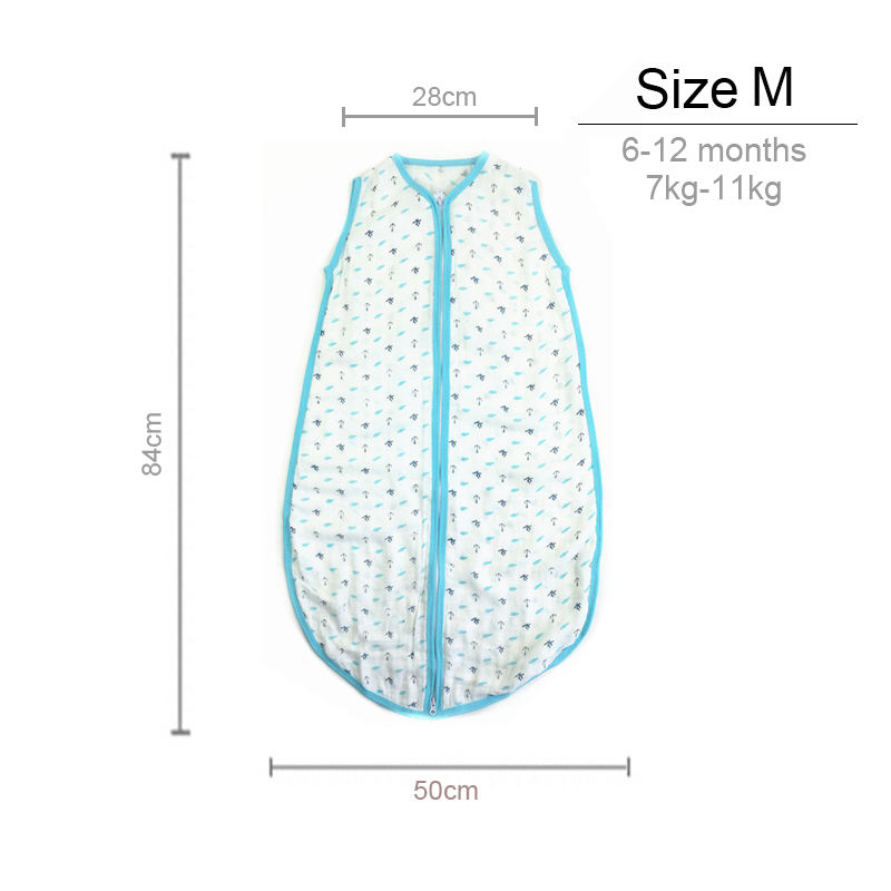 100% Muslin Cotton Baby Thin Slumber Sleeping Bag Mod For Summer bedding Baby Saco De Dormir Para Bebe Sacks Sleepsacks