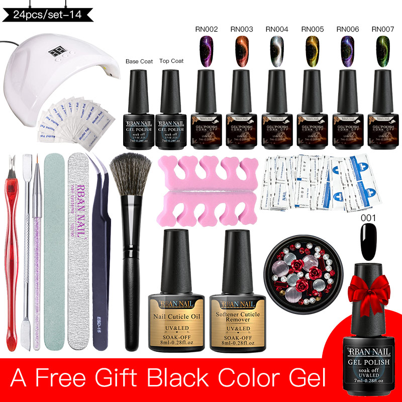 RBAN NAIL UV Gel Nail Polish Set With UV LED LAMP Dryer Colorful Gel Polish Kits Tools Varnish Manicure Tools Kit
RBAN NAIL UV Gel Nail Polish Set With UV LED LAMP Dryer Colorful Gel Polish Kits Tools Varnish Manicure Tools Kit