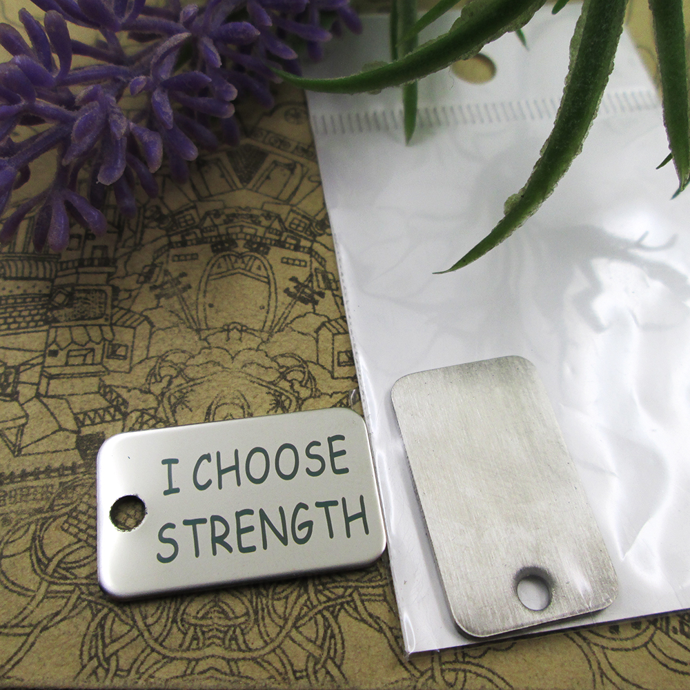 40pcs--"I CHOOSE STRENGTH"stainless steel charms more style for choosing DIY Charms pendants for necklace
40pcs--"I CHOOSE STRENGTH"stainless steel charms more style for choosing DIY Charms pendants for necklace