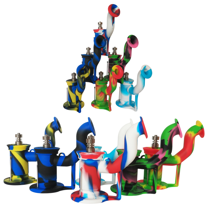 5 colors Silicone Water Pipe Bong Unbreakable Silicone Dab Oil Rig Concentrate Smoking Pipe bubbler with 5ml Wax Container and Titanium Nail
5 colors Silicone Water Pipe Bong Unbreakable Silicone Dab Oil Rig Concentrate Smoking Pipe bubbler with 5ml Wax Container and Titanium Nail