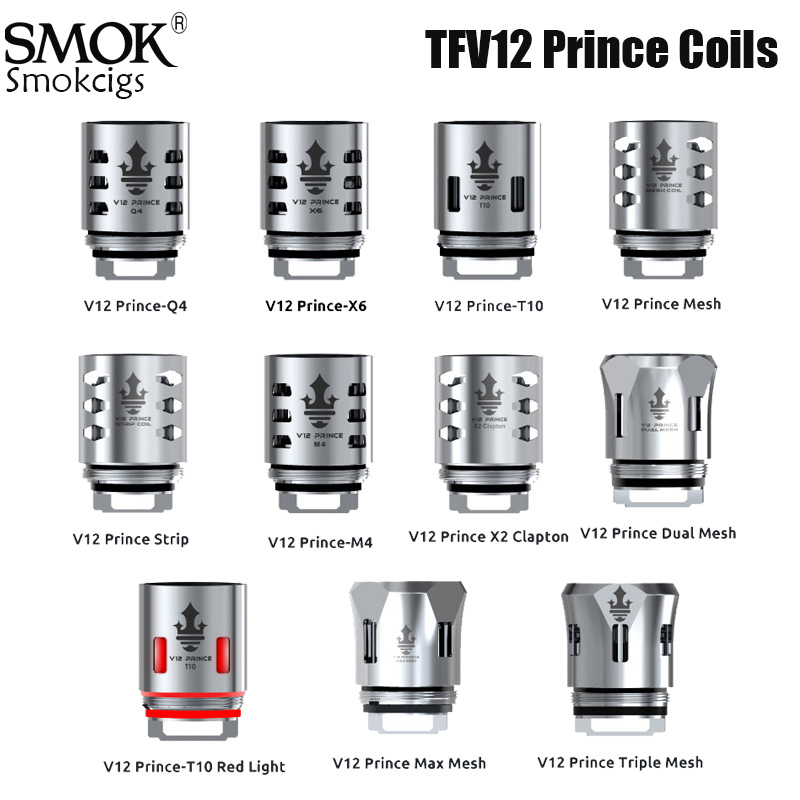 

SMOK TFV12 Prince Coil V12 Prince RBA Q4 M4 X6 T10 Mesh Dual Mesh Core for TFV12 PRINCE Tank Eletronic Cigarette Cores Authentic