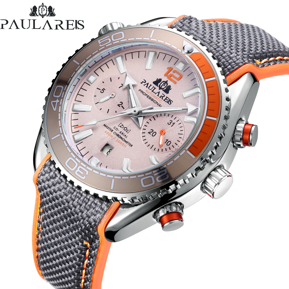Men Automatic Self Wind Mechanical Canvas Rubber Strap James Bond 007 Style Orange Blue Red Multifunction Date Month Watch LY191226, White orange blue
Men Automatic Self Wind Mechanical Canvas Rubber Strap James Bond 007 Style Orange Blue Red Multifunction Date Month Watch LY191226, White orange blue