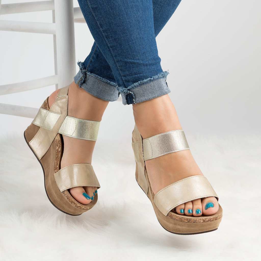 Wedges Shoes Women High Heel Ladies Sandals Chaussure Gladiator fashion Summer Sandals platform shoes women, Black