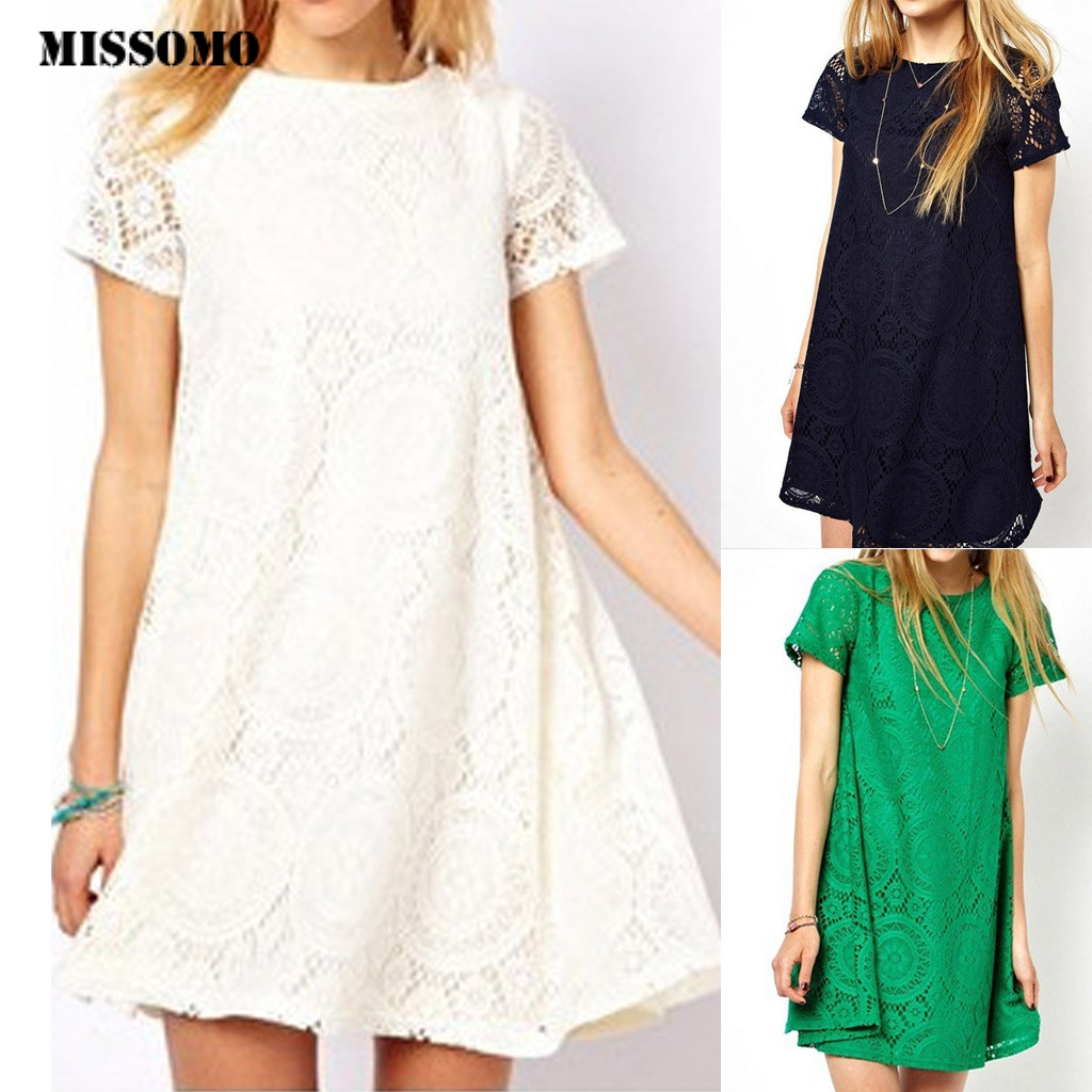 MISSOMO summer dress Women Plus size 5XL Solid Short Sleeve O-Neck Lace Hollow out Dress robe femme vestidos, Wh
MISSOMO summer dress Women Plus size 5XL Solid Short Sleeve O-Neck Lace Hollow out Dress robe femme vestidos, Wh