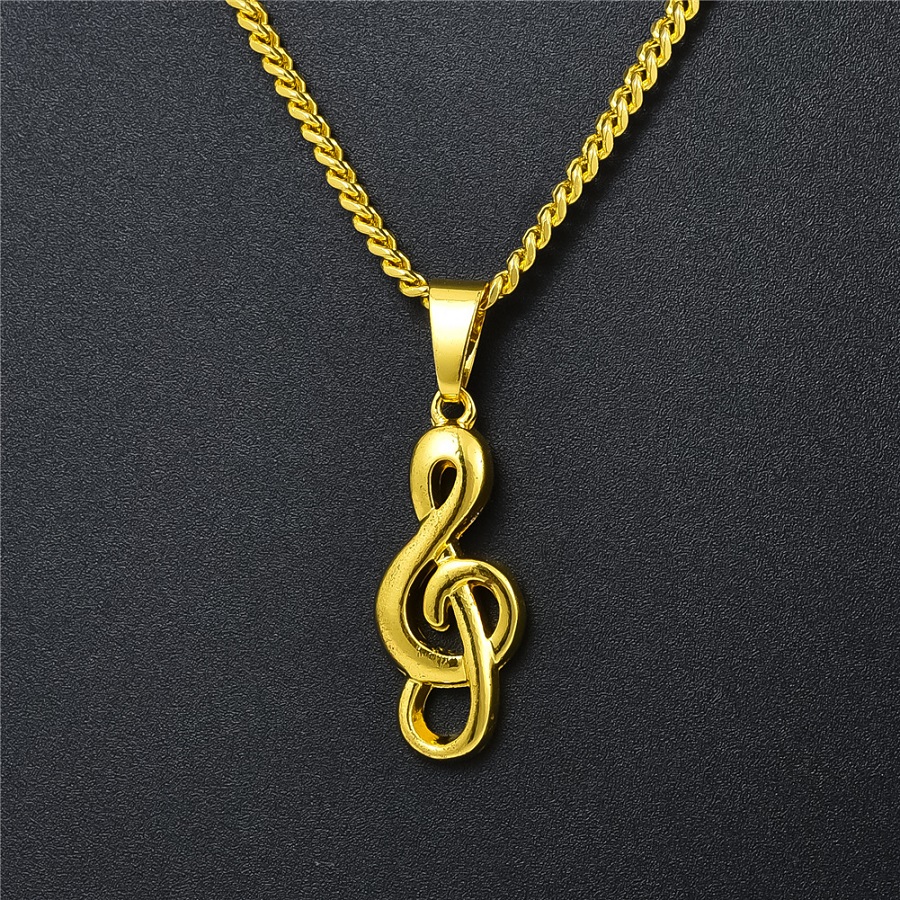 Men Trendy Musical Note Pendant Necklace Fashion Hip Hop Costume Jewelry 18k Gold Plated 60cm Link Chains Mens Punk Necklaces For Women Gifts
Men Trendy Musical Note Pendant Necklace Fashion Hip Hop Costume Jewelry 18k Gold Plated 60cm Link Chains Mens Punk Necklaces For Women Gifts