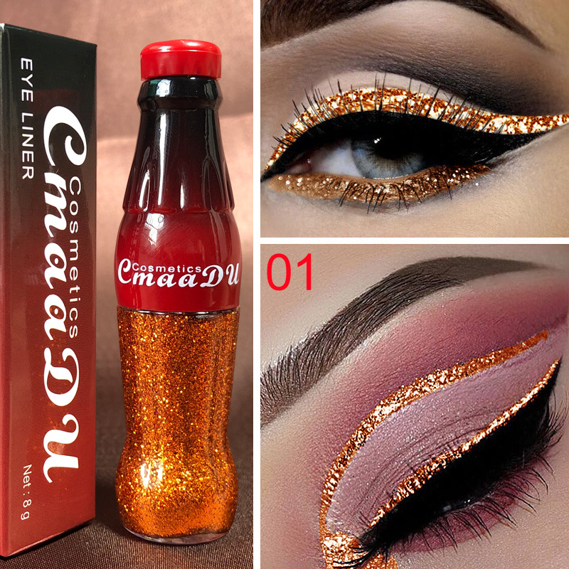 CmaaDu Cola Style 12 Colors Glitter Liquid Eyeliner Waterproof Pigment Multi Color Eyeshadow Beauty Eye Liner Makeup DHL, Mixed color
CmaaDu Cola Style 12 Colors Glitter Liquid Eyeliner Waterproof Pigment Multi Color Eyeshadow Beauty Eye Liner Makeup DHL, Mixed color