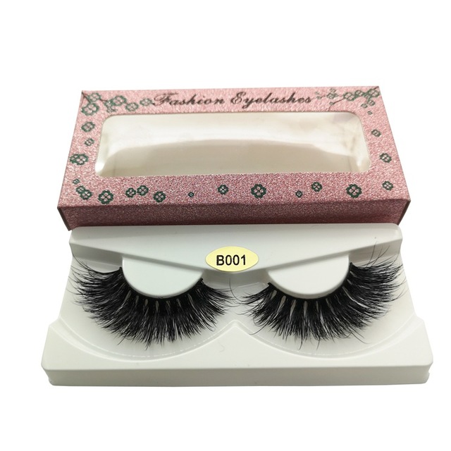 

3D Mink Hair false eyelashes 25mm natural long Curling eye lashes cilios faux cils maquillaje fake eyelash case