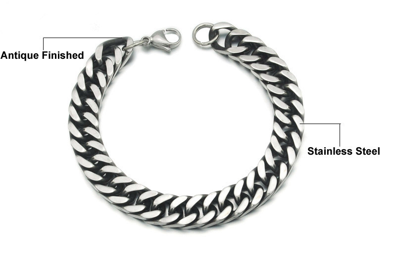 Gold Plated Stainless Steel Bracelets Curb Cuban Chain Mens Jewellery Fashion 87quot long10mm wideWhole jewelry