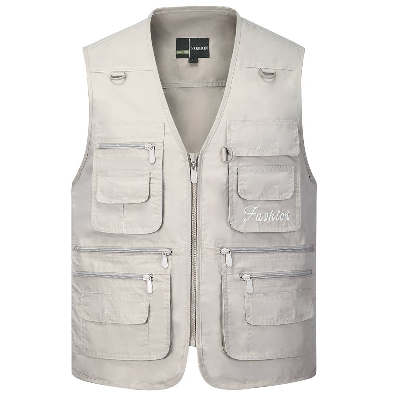 Summer Quick Dry Thin Vest Male with Many Pockets Casual Classic Multi Pocket Green Photographer Baggy Work Waistcoat, Gray vest
Summer Quick Dry Thin Vest Male with Many Pockets Casual Classic Multi Pocket Green Photographer Baggy Work Waistcoat, Gray vest