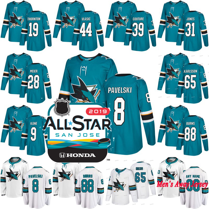 2019 All Star Patch San Jose Sharks Joe Pavelski Erik Karlsson Evander Kane Brent Burns Joe Thornton Logan Couture Vlasic Hockey Jersey, Mens black
2019 All Star Patch San Jose Sharks Joe Pavelski Erik Karlsson Evander Kane Brent Burns Joe Thornton Logan Couture Vlasic Hockey Jersey, Mens black
