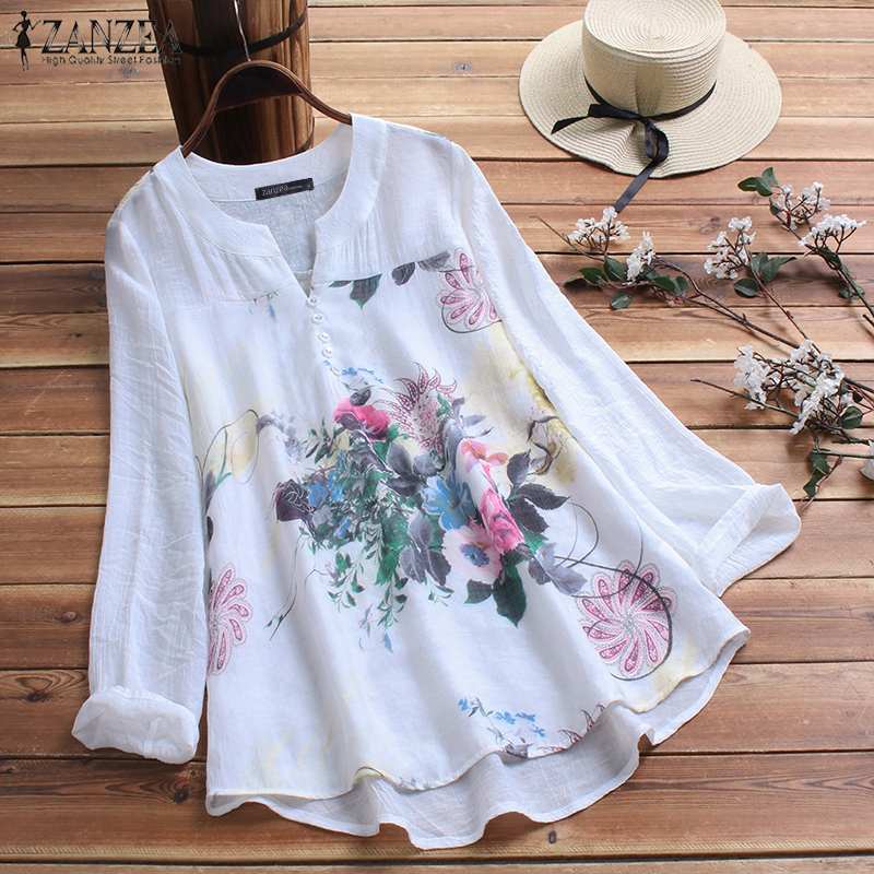 ZANZEA Elegant Printed Shirt Women' Autumn Blouse 2020 Vintage Floral Casual Blusas Female Long Sleeve Shirts Plus Size Blusas, Beige
ZANZEA Elegant Printed Shirt Women' Autumn Blouse 2020 Vintage Floral Casual Blusas Female Long Sleeve Shirts Plus Size Blusas, Beige