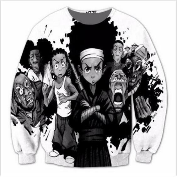 2020 Newest Fashion Unisex Sweatshirt Boondocks Funny 3D Print Crewneck Sweatshirt Mens Women Style Pullovers WY08, Black
2020 Newest Fashion Unisex Sweatshirt Boondocks Funny 3D Print Crewneck Sweatshirt Mens Women Style Pullovers WY08, Black