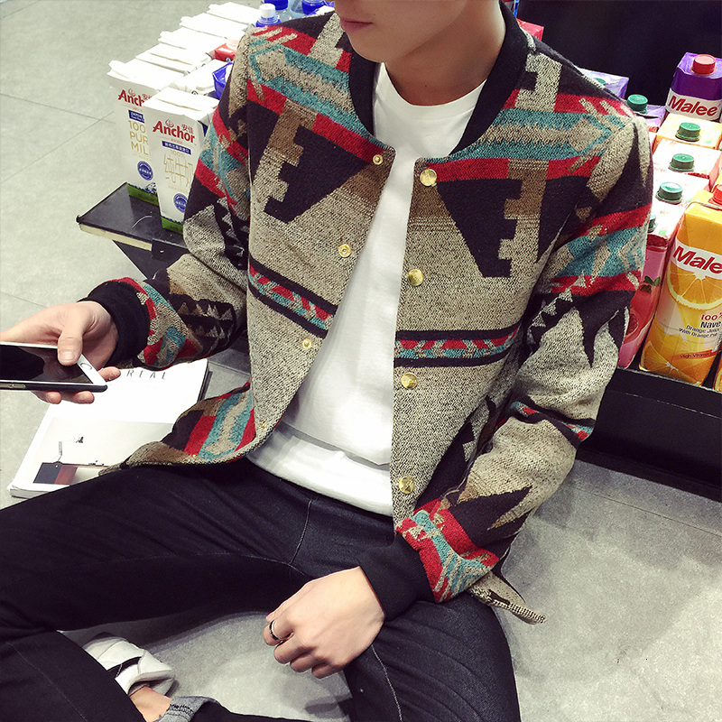 Bomber Jacket Men 2019 Autumn Mens Jacket Patchwork Print Fleece Winter Jacket Male Jackets Men Plus Size M-5XL Chaquetas Hombre LY191206