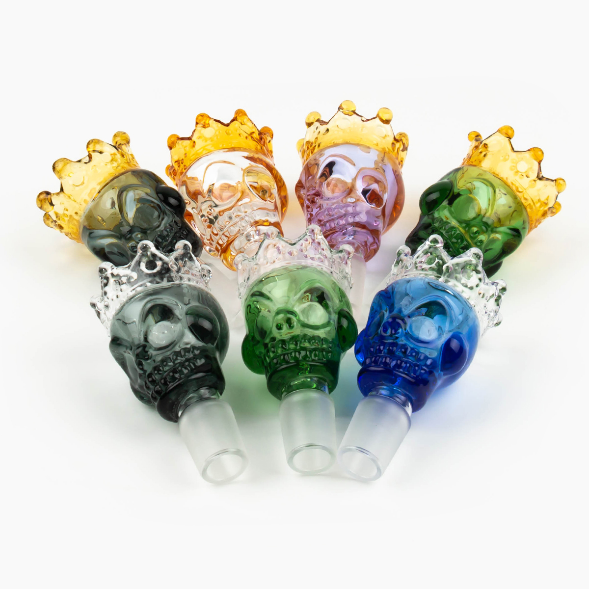 Glass bowl crown skull style 14mm 18mm male smoke bowls for dab rigs water bongs