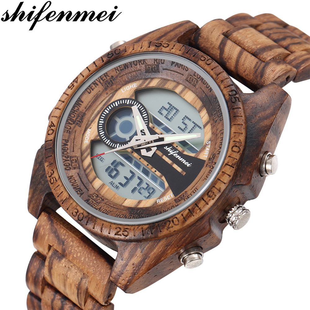 Shifenmei Digital Watch Men Top Luxury Brand Wood Watch Man Sport Casual Led Watches Men Wooden Wristwatches Relogio Masculino LY191213, Zebra without bo
Shifenmei Digital Watch Men Top Luxury Brand Wood Watch Man Sport Casual Led Watches Men Wooden Wristwatches Relogio Masculino LY191213, Zebra without bo