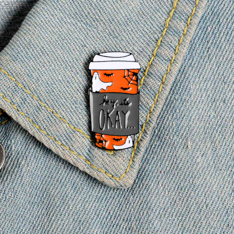 coffee cup cartoon enamel pins brooches for women ghost Spider web black bat badge Shirt backpack bag Lapel pin jewelry gift for kids
coffee cup cartoon enamel pins brooches for women ghost Spider web black bat badge Shirt backpack bag Lapel pin jewelry gift for kids