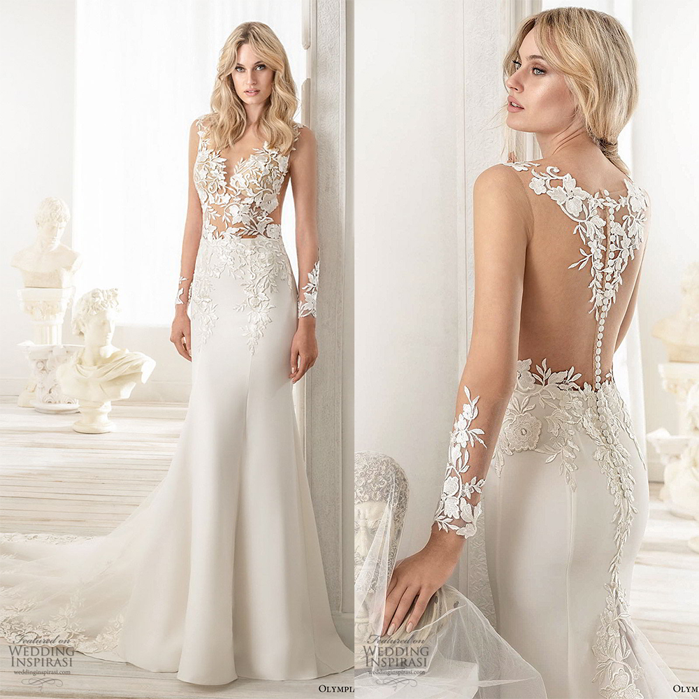 Simple Mermaid Wedding Dresses V Neck Sleeveless Tulle Satin Applique Ruched Wedding Gown Sweep Train Custom robe de mariée