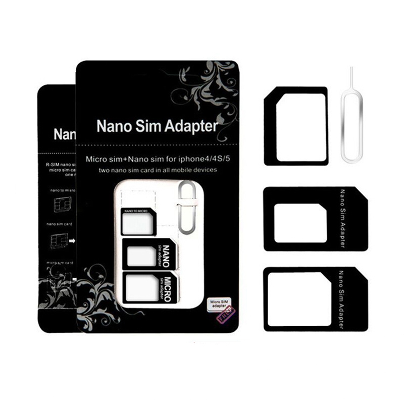 Nano SIM Card Micro SIM Card To Standard Adapter Adaptor Converter Set For iPhone 6 5 4S 4 With Eject Pin Key
Nano SIM Card Micro SIM Card To Standard Adapter Adaptor Converter Set For iPhone 6 5 4S 4 With Eject Pin Key