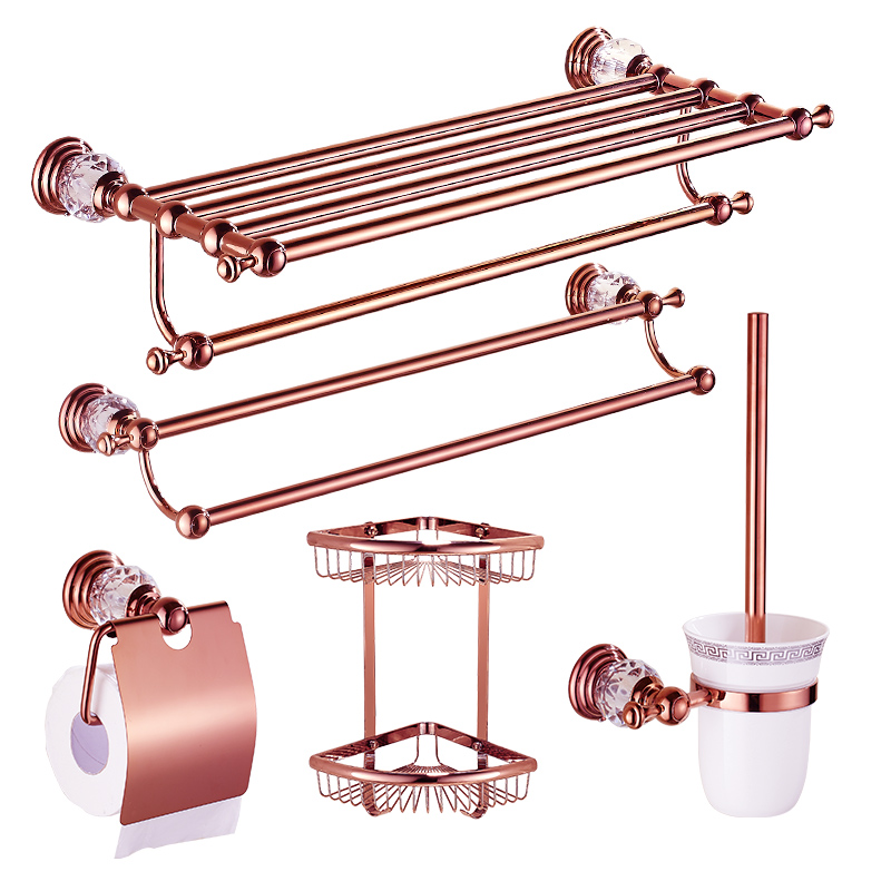 Rose Gold Jade towel rack / bath towel rack set European style bathroom hardware pendant set crystal bathroom accessories 
Rose Gold Jade towel rack / bath towel rack set European style bathroom hardware pendant set crystal bathroom accessories