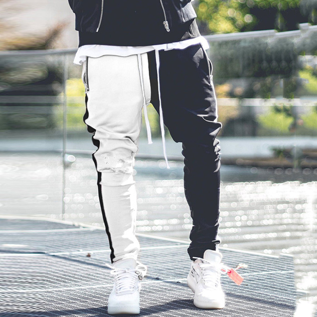 Fashion Style Sweatpants Trousers Mens Long Color Block Street Patchwork Zippers Elastic Casual Comfortable Pencil Pants, Gray
Fashion Style Sweatpants Trousers Mens Long Color Block Street Patchwork Zippers Elastic Casual Comfortable Pencil Pants, Gray