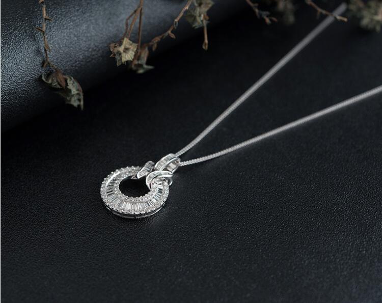 Sterg Sier Princess Cut White Topaz Pendant Necklace | Timeless Vintage Jewelry Gift