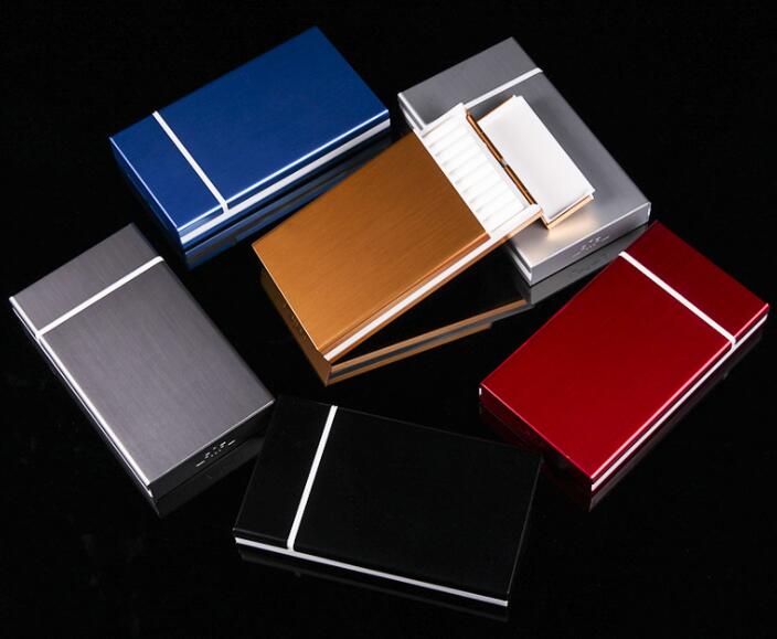 Thin Fashion Pipes Creative Personality Cigaret Case Slim Metal Slider Cigarette Box Aluminum Gift Box Cigarette Holder GB282
Thin Fashion Pipes Creative Personality Cigaret Case Slim Metal Slider Cigarette Box Aluminum Gift Box Cigarette Holder GB282