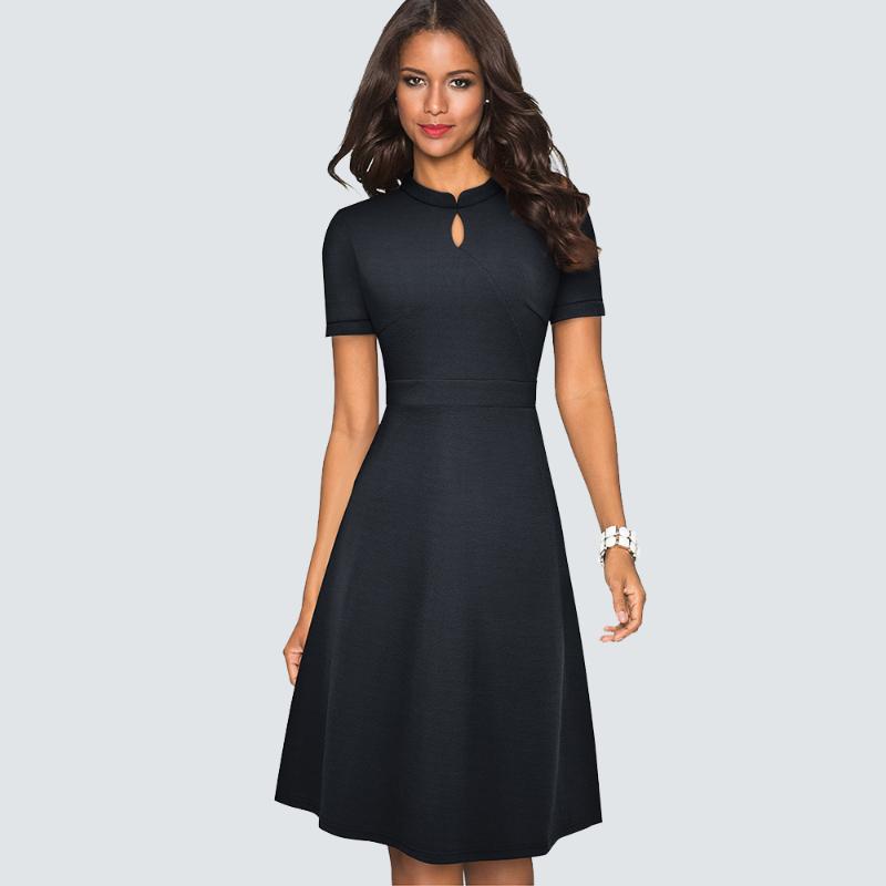 Brief Vintage Hollow Casual Party Swing A Line Dress Modern Classic One piece Dress HA199, Black
Brief Vintage Hollow Casual Party Swing A Line Dress Modern Classic One piece Dress HA199, Black