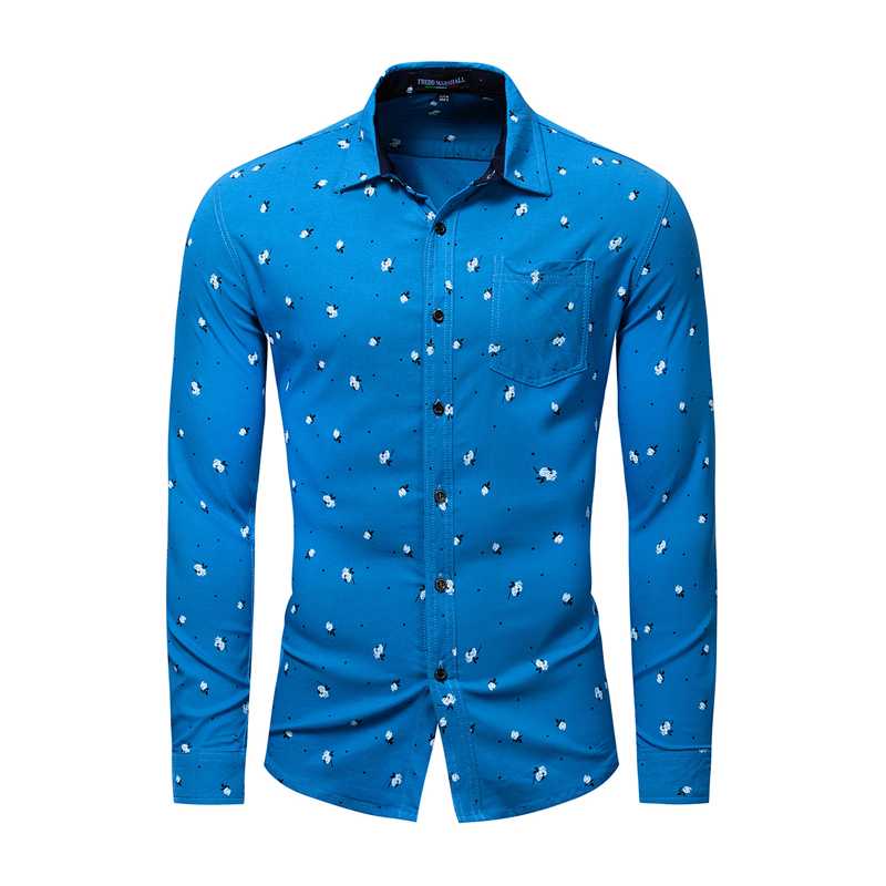 2020 Spring Summer Autumn New Long Sleeve Rose Shirt Men 100% Cotton Allover Printed Shirts Male Casual Dress Shirt with Pocket, Navy blue
2020 Spring Summer Autumn New Long Sleeve Rose Shirt Men 100% Cotton Allover Printed Shirts Male Casual Dress Shirt with Pocket, Navy blue