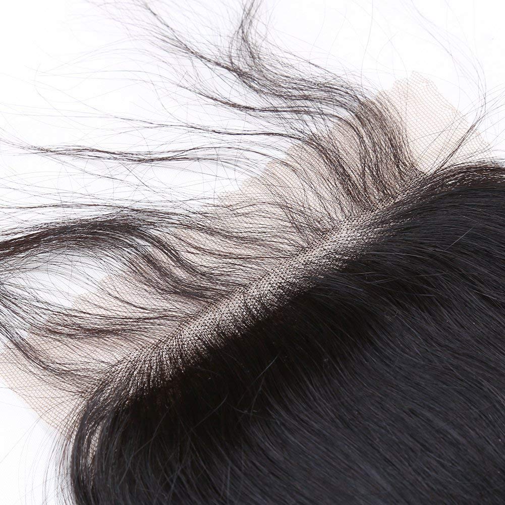 Silk Base Lace Closures Body Wave 3 Layers Base Natural Human Skin Scalp Brazilian Virgin Unprocessed Human Hair Weaves Closure with Baby Hair Pieces 