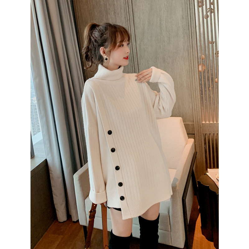 Western Style High Lead Sweater Woman Loose Lazy Long Fund Irregular Knitting Unlined Upper Garment Turtleneck Long Sleeve, Green
Western Style High Lead Sweater Woman Loose Lazy Long Fund Irregular Knitting Unlined Upper Garment Turtleneck Long Sleeve, Green