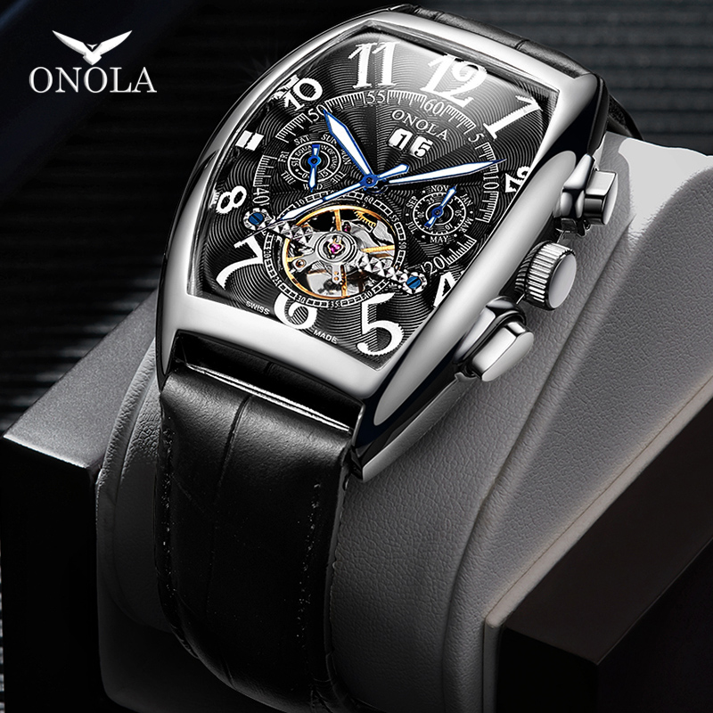 ONOLA Brand Automatic Mechanical Men Watch 2019 Fashion Business wristwatch Unique Leather Belt high grade Gift Watch men BOX, Black
ONOLA Brand Automatic Mechanical Men Watch 2019 Fashion Business wristwatch Unique Leather Belt high grade Gift Watch men BOX, Black