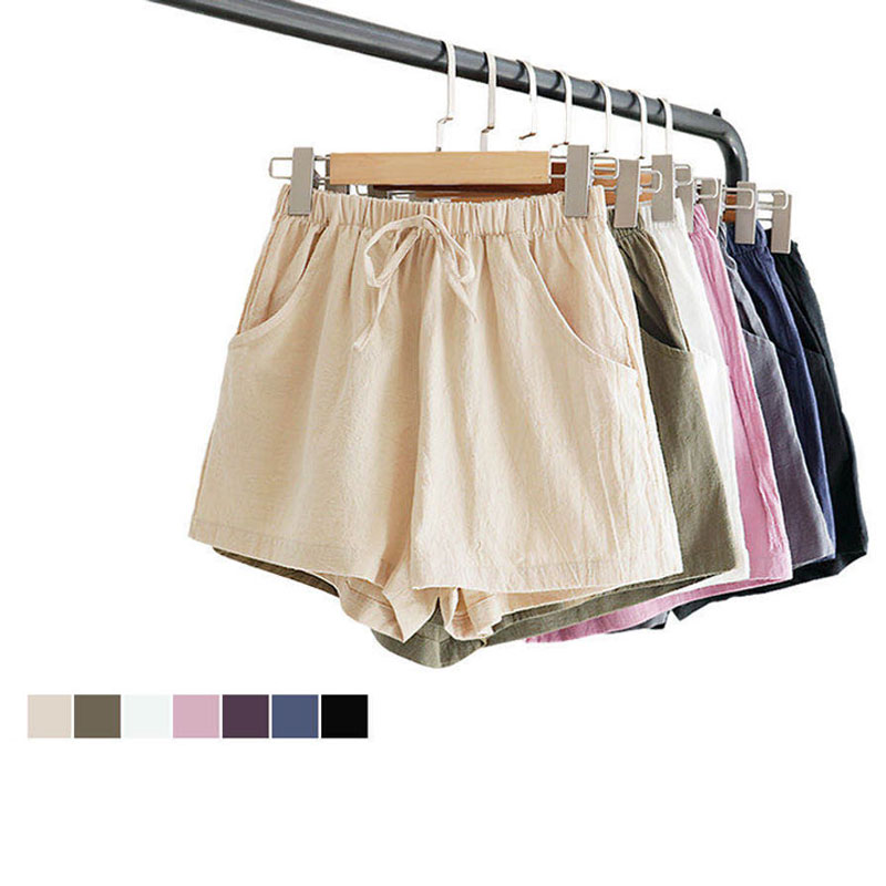 2020 Cotton Linen Shorts Women Summer Shorts Trousers Feminino Women' High Elastic Waist Home Loose Casual With Pockets, Black
2020 Cotton Linen Shorts Women Summer Shorts Trousers Feminino Women' High Elastic Waist Home Loose Casual With Pockets, Black